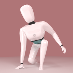 Futuristický 3D model robotické ženy Futuristický 3D model robotické ženy