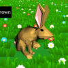 Hnědý low-poly králík - Rabbit Package Hnědý low-poly králík - Rabbit Package