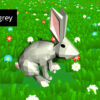 Šedý low-poly králík - Rabbit Package Šedý low-poly králík - Rabbit Package